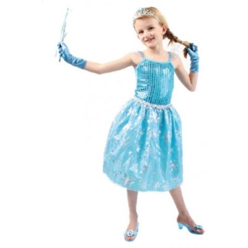 Jelmezek - Kék hercegnő jelmez 6-7 éves gyerekeknek