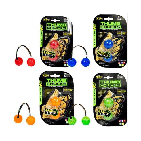 Ügyességi játékok - Thumb chucus pörgethető ügyességi játék világítós zöld