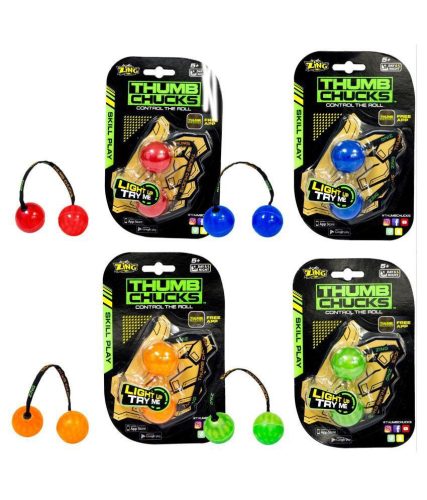 Ügyességi játékok - Thumb chucus pörgethető ügyességi játék világítós zöld