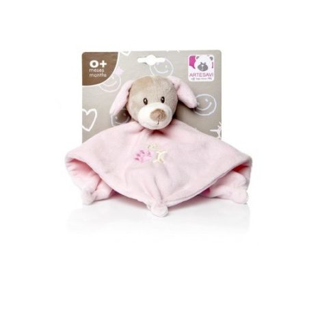 Alvókák - Alvó barátok - Bébi kendő kutya rózsaszín babáknak
