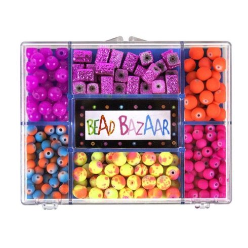 Fűzős játékok gyerekeknek - Gyöngyök - Fa golyók - Bead Bazaar Gyöngy csokor - csillám