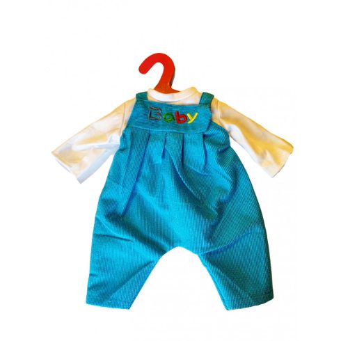 Játékbabák - Kantáros babaruha kék