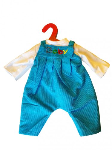 Játékbabák - Kantáros babaruha kék