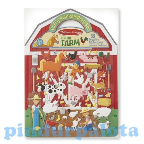 Matricák gyerekeknek - Melissa & Doug Kreatív játék Pufi matrica készlet farm