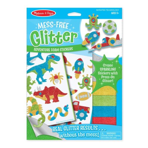 Rajzkészség fejlesztő játékok - Melissa & Doug Kreatív játék, Glitter pufi matrica készítő, kaland