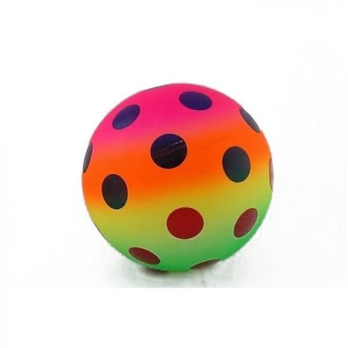 Kerti játékok - Labdák - Gumilabda pöttyös neon szivárvány 140 cm