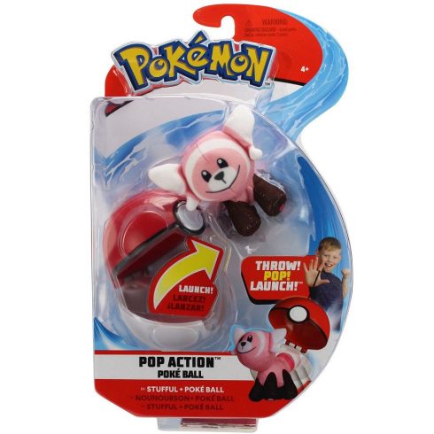 Mese szereplők - Pokémon Pop Action Poké Ball figura+golyó
