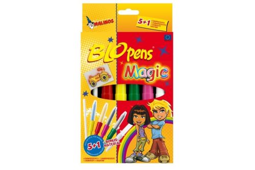 Írószerek - Malinos kreatív varázs - Blopens festékszóró készlet Magic set 5 szín,1 Mágikus toll, 8