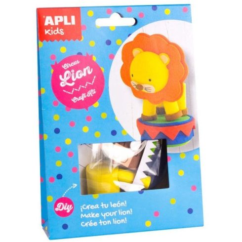 Kreatív hobby készletek - Apli Kids - Cirkuszi oroszlán figura készítő