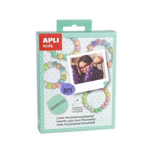 Kreatív hobby - Készletek - Apli Kids - Karkötő készítő készlet pasztell színek