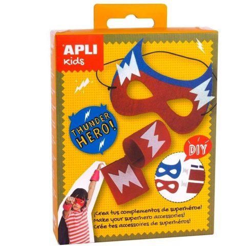 Kreatív hobby - Készletek - Apli Kids - Szuperhős maszk készítő villám