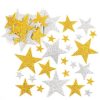 Kreatív hobby készletek - Arany-ezüst csillag habszivacs matricák