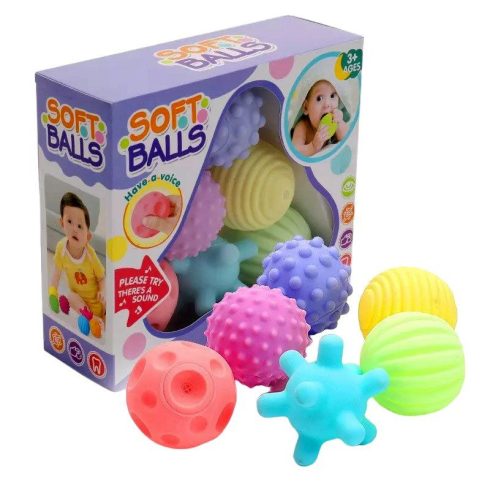 Soft Ball Szenzoros masszázs labda készlet 6 db