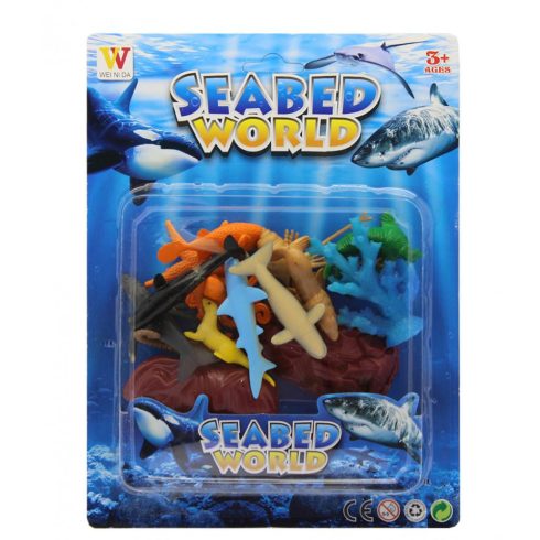 Műanyag tengeri állat figura szett 12 db-os