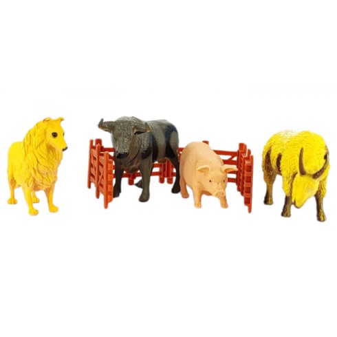 Háziállatok - Műanyag figura játék - kutyával