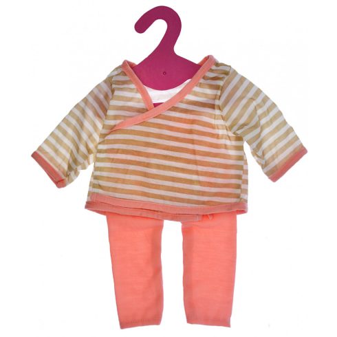 Játékbaba ruha, textil. 2 részes, zacskóban 36 cm-es babákra