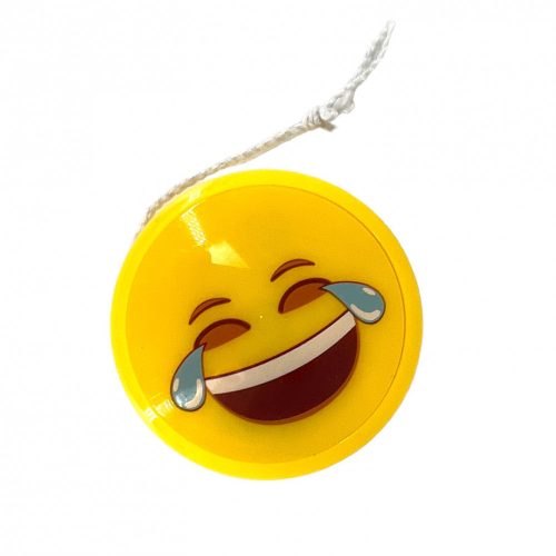 Yo-yo - emoji,  elemes, világít 6 cm átmérővel - Sírva nevetős