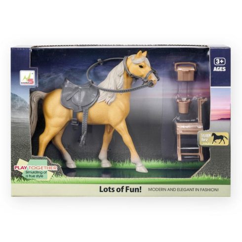 Műanyag ló figura kiegészítőkkel