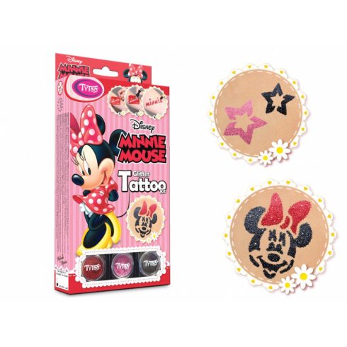 Tetoválás - TyToo, Disney, Minnie Mouse Csillámtetoválás