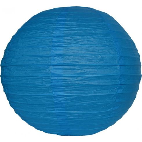Party dekoráció - Lampion gömb papír 25 cm kék