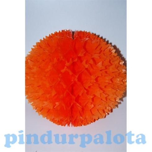 Party dekorációs kellékek - Lampion virág narancssárga - 6 cm