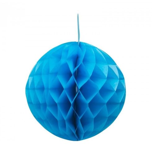 Party dekoráció - Lampion óriás gömb 50 cm türkiz kék színű