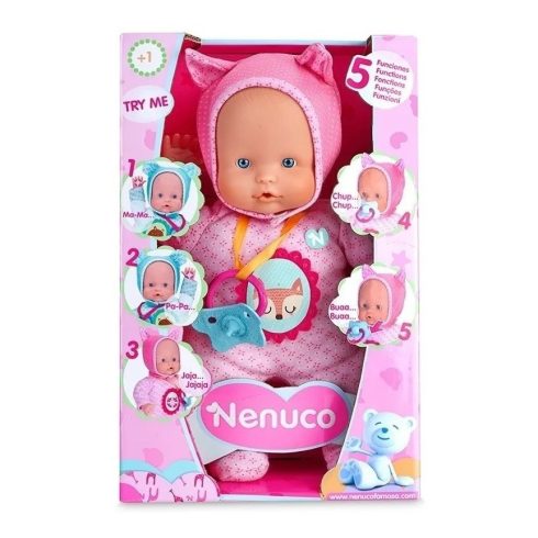 Nenuco - puha testű játékbaba, 5 funkcióval