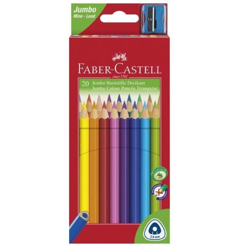 Jumbo Színesceruza 20 db hegyezővel Faber-Castell