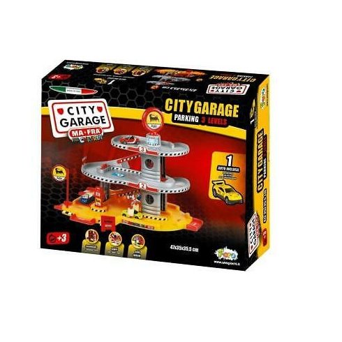 City Garage 3 szintes játék garázs kisautókhoz Faro