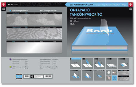 Tankönyvborító 10db öntapadós ARS12 50x32 geometrikus