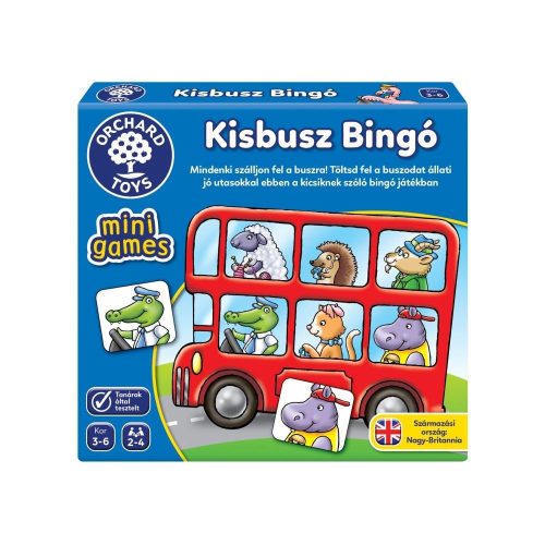 Kisbusz bingó mini társasjáték Orchard Toys