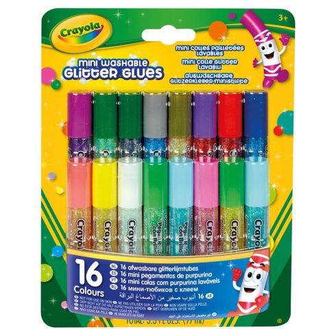 Ragasztók - Crayola csillámos ragasztó 16 db-os