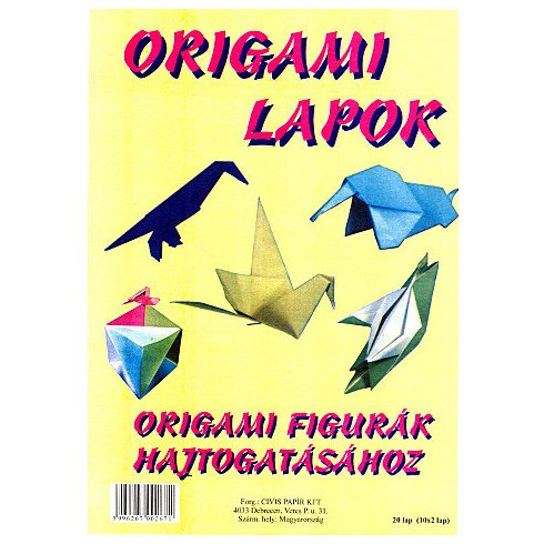 Origami lapok A/4 20db/csomag