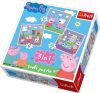 Puzzle - Kirakó - Gyerek puzzle - Peppa malac 3 az 1-ben puzzle