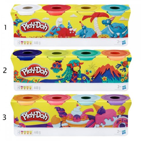 Play Doh 4 tégely színes gyurma többféle változatban Hasbro