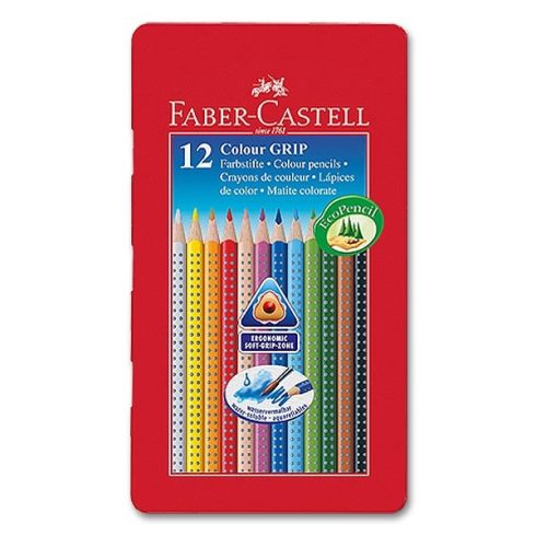 Írószerek - Színes ceruza 12db-os fém dobozban - Faber-Castell