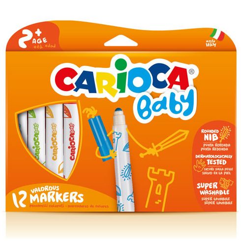 Íróeszközök - Carioca Babyfilctoll 12 darabos kimosható