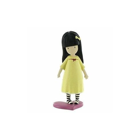 Műanyag babák - Gorjuss 3D műanyag figura - A legjobb barát grafika alapján sárga ruhában