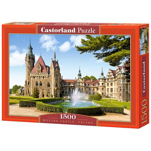 Nehéz puzzle - Nagy darabszámú kirakósok - Puzzle kastély Lengyelország Moszna 1500 db