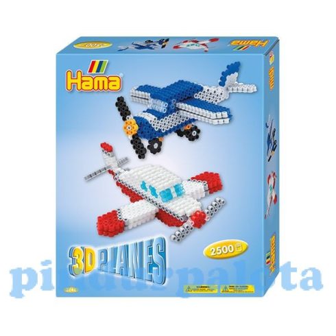 Fűzős játékok gyerekeknek - Hama 3D Repülők vasalható gyöngy szett 2500db-os Midi