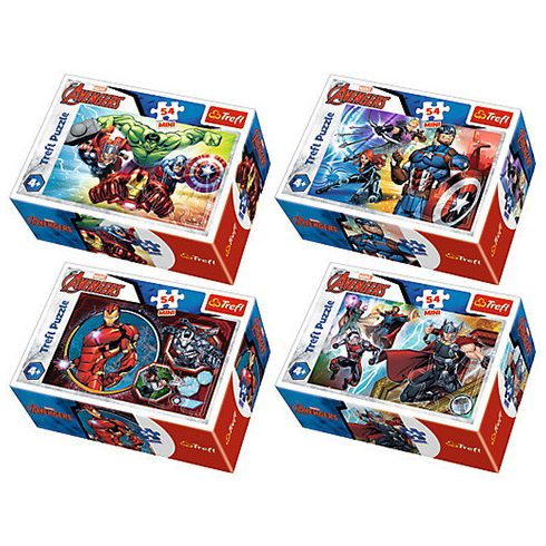 Gyerek Puzzle - Kirakósok - Marvel Bosszúállók mini Puzzle, 54 db-os, többféle, Trefl