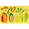 Stencils Fruits Zöldség-gyümölcs rajzoló sablon kezdő készlet Quercetti