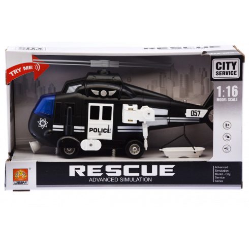 City Service Rescue - Funkciós játék rendőrségi helikopter