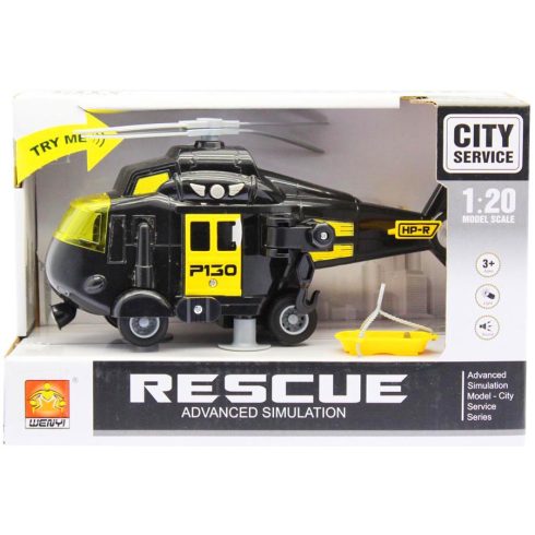 Fiús játékok - Játék rendőrségi helikopter elemes fekete színben