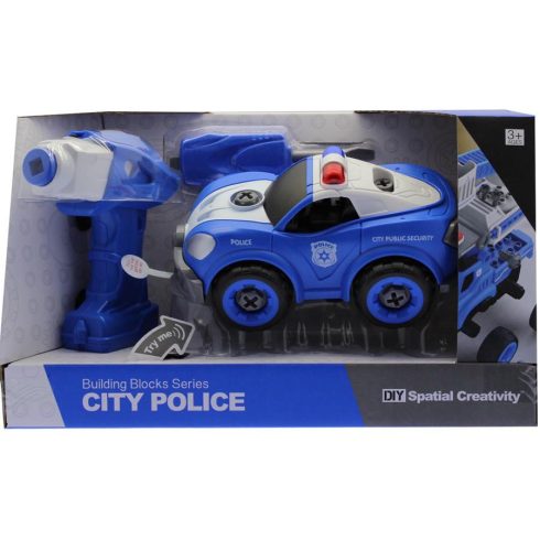 Szerelős játékok - Játék szerelős rendőrautó elemes fúrógéppel