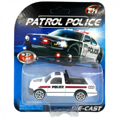 Autós játékok - Játék rendőrségi jármű 6 féle fekete-fehér
