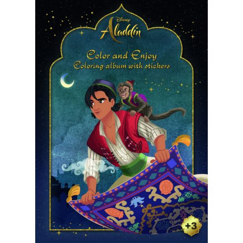 Színezők - Aladdin matricás színező Kiddo