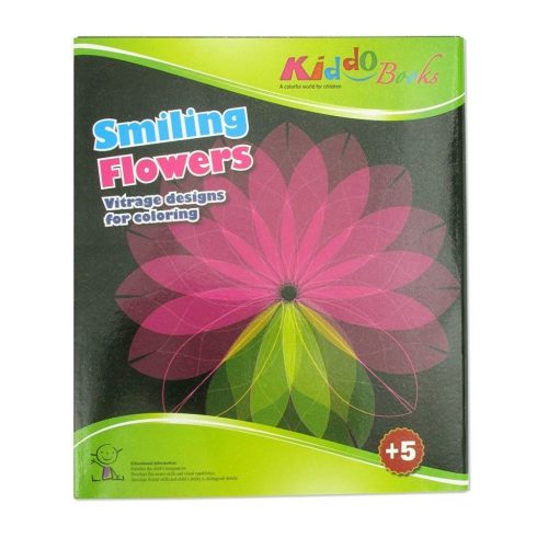 Iskola előkészítés - Vidám virágok - Vitrage színező - Ablakdísz készítő Kiddo Books