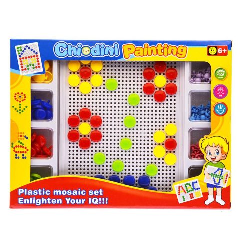 Mozaik játékok - Pötyi mozaik, nagy, 2-féle pöttyel, élénk színű