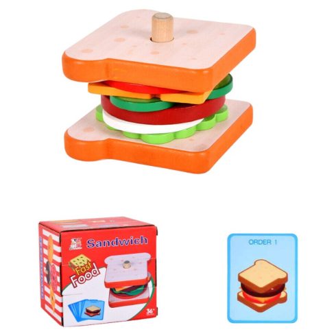 Montessori fa szendvics feladatlapokkal